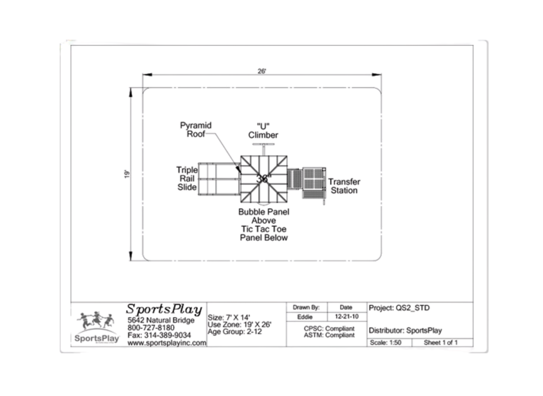 Sportsplay Quick Ship Unit 2 Play System 911-251