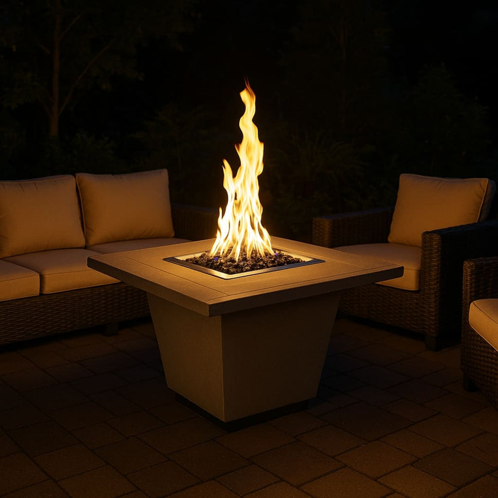American Frye Cosmo Square Fire Table – Outdoor Gas Fire Pit