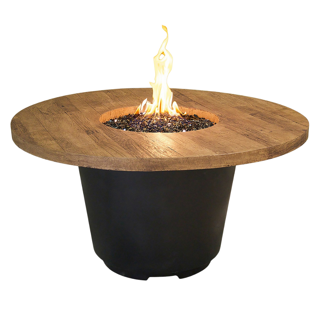 American Fyre Designs Cosmopolitan 48" Round French Barrel Oak Fire Table