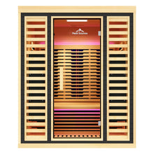 Load image into Gallery viewer, Peak Saunas Denali 3-Person Full Spectrum Infrared Sauna with Built-In XL Medical-Grade Red Light Therapy &amp; Smart WiFi App Control