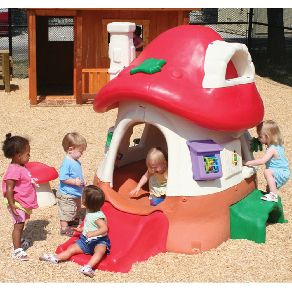 Mushroom Kottage Playhouse with Slide & Chair for Toddlers