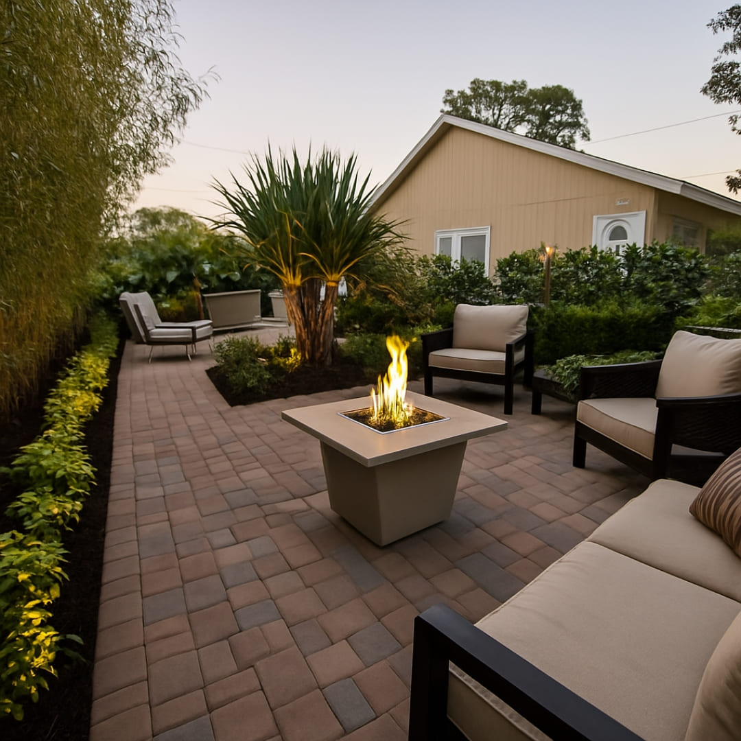 American Frye Cosmo Square Fire Table – Outdoor Gas Fire Pit