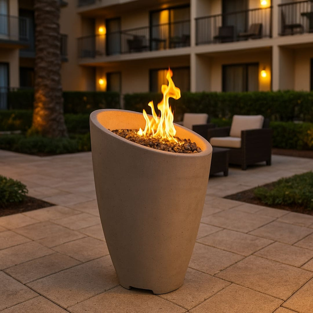 American Fire Eclipse Fire Urn – Modern Patio Gas Fire Pit