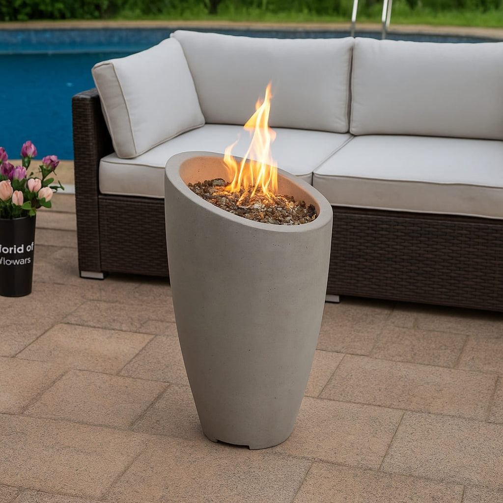 American Fire Eclipse Fire Urn – Modern Patio Gas Fire Pit