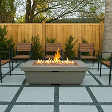 Load image into Gallery viewer, American Fyre Designs Contempo 52" Rectangular Fire Pit Table - Smoke Finish