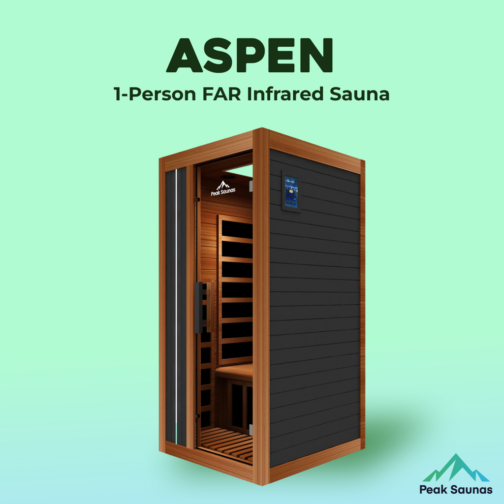 Peak Saunas Aspen 1-Person FAR Infrared Sauna with Smart WiFi App Control