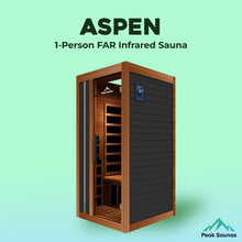 Load image into Gallery viewer, Peak Saunas Aspen 1-Person FAR Infrared Sauna with Smart WiFi App Control
