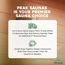 Load image into Gallery viewer, Peak Saunas Aspen 1-Person FAR Infrared Sauna with Smart WiFi App Control