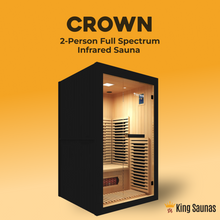 Load image into Gallery viewer, The Crown 2-Person Full Spectrum Infrared Sauna with Smart WiFi App Control