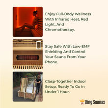 Load image into Gallery viewer, The Crown 2-Person Full Spectrum Infrared Sauna with Smart WiFi App Control
