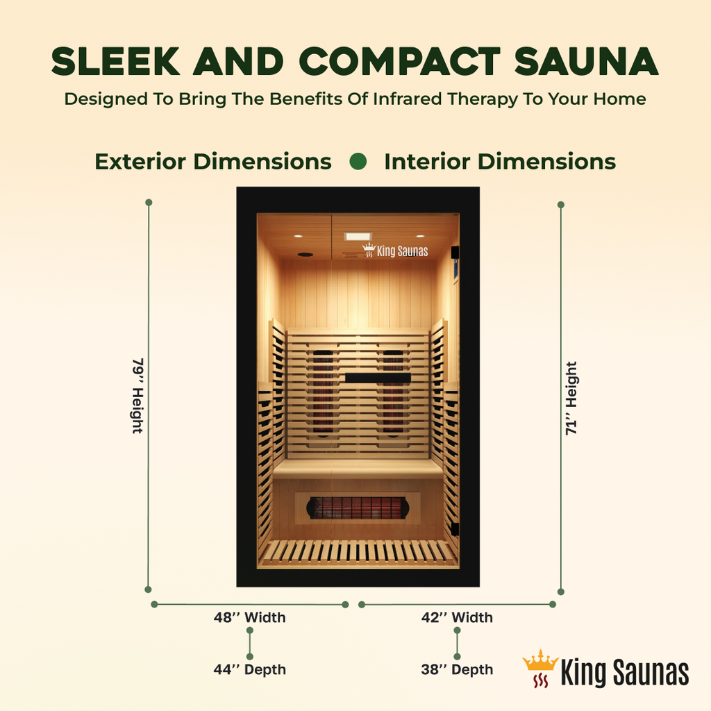 The Crown 2-Person Full Spectrum Infrared Sauna with Smart WiFi App Control