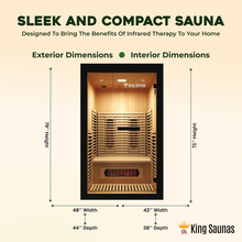 Load image into Gallery viewer, The Crown 2-Person Full Spectrum Infrared Sauna with Smart WiFi App Control