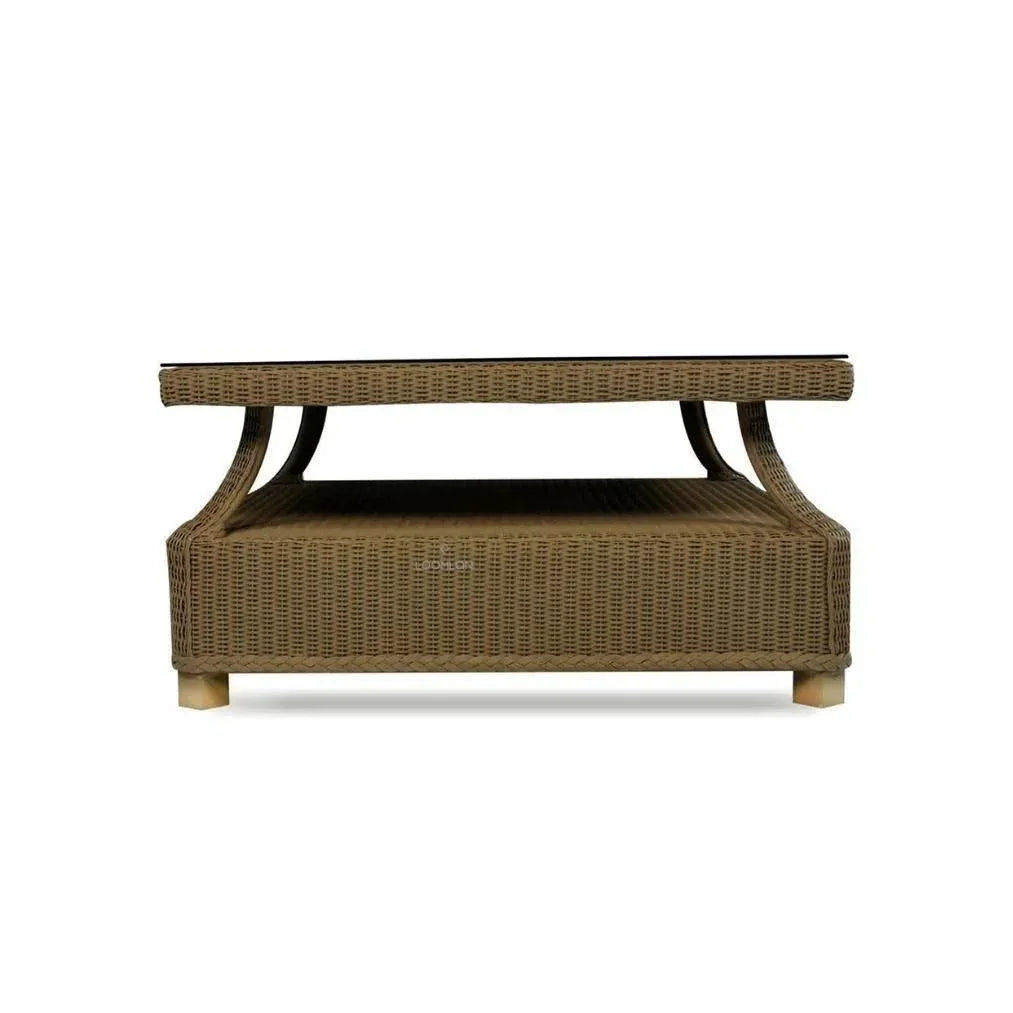 Hamptons Outdoor Cocktail Table with Glass Top by Lloyd Flanders