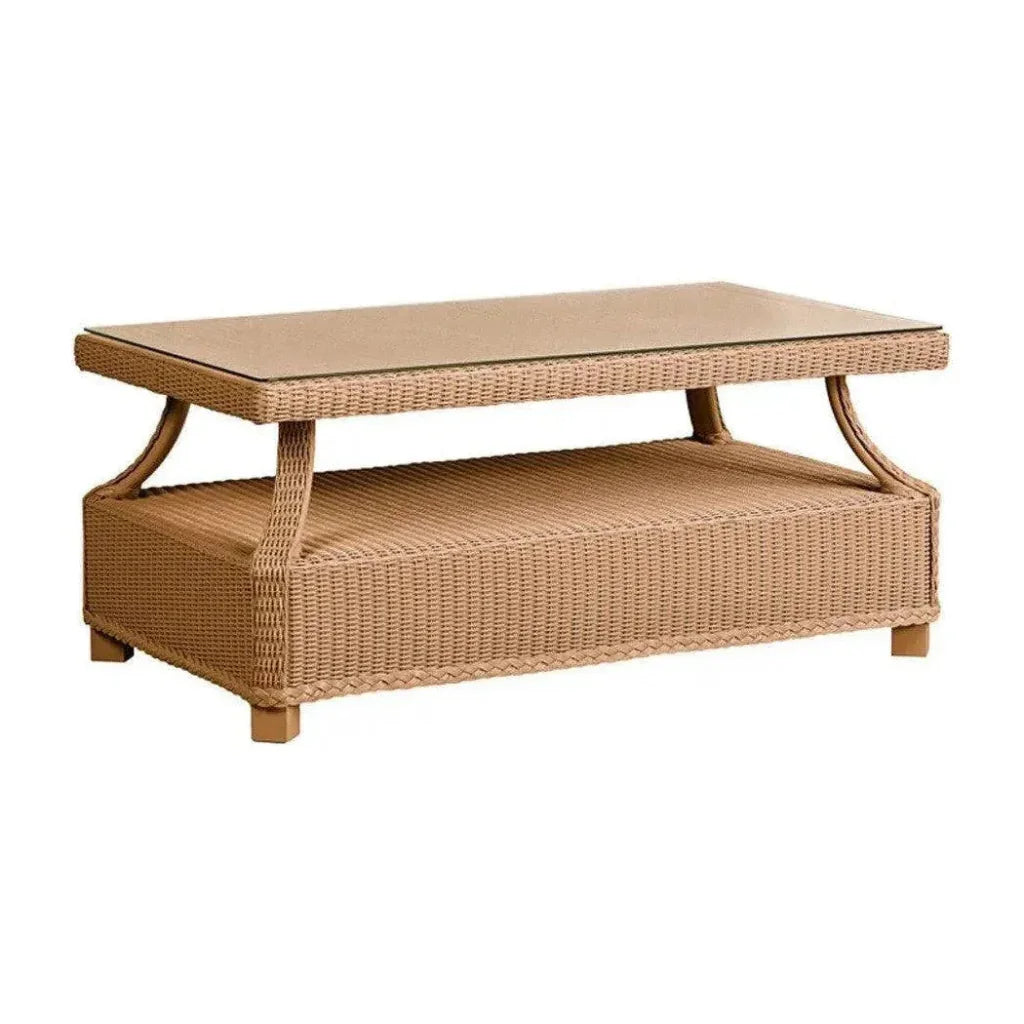 Hamptons Outdoor Cocktail Table with Glass Top by Lloyd Flanders
