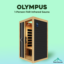 Peak Saunas Olympus 1-Person FAR Infrared Sauna with Smart WiFi App Control