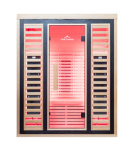 Load image into Gallery viewer, Peak Saunas Denali 3-Person Full Spectrum Infrared Sauna with Built-In XL Medical-Grade Red Light Therapy &amp; Smart WiFi App Control