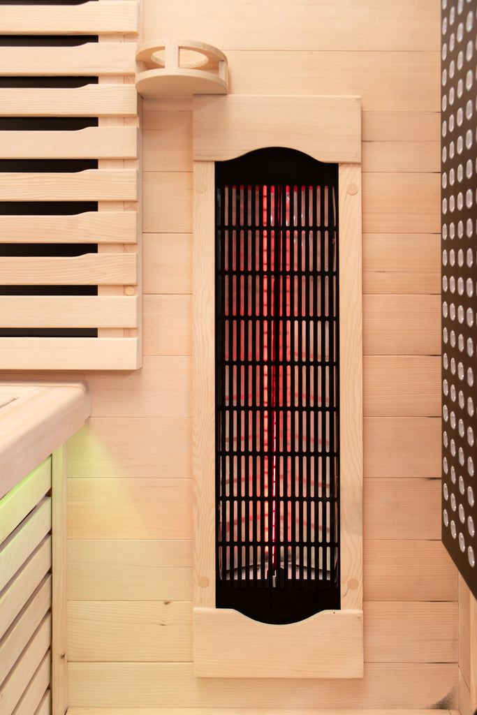 Peak Saunas Denali 3-Person Full Spectrum Infrared Sauna with Built-In XL Medical-Grade Red Light Therapy & Smart WiFi App Control