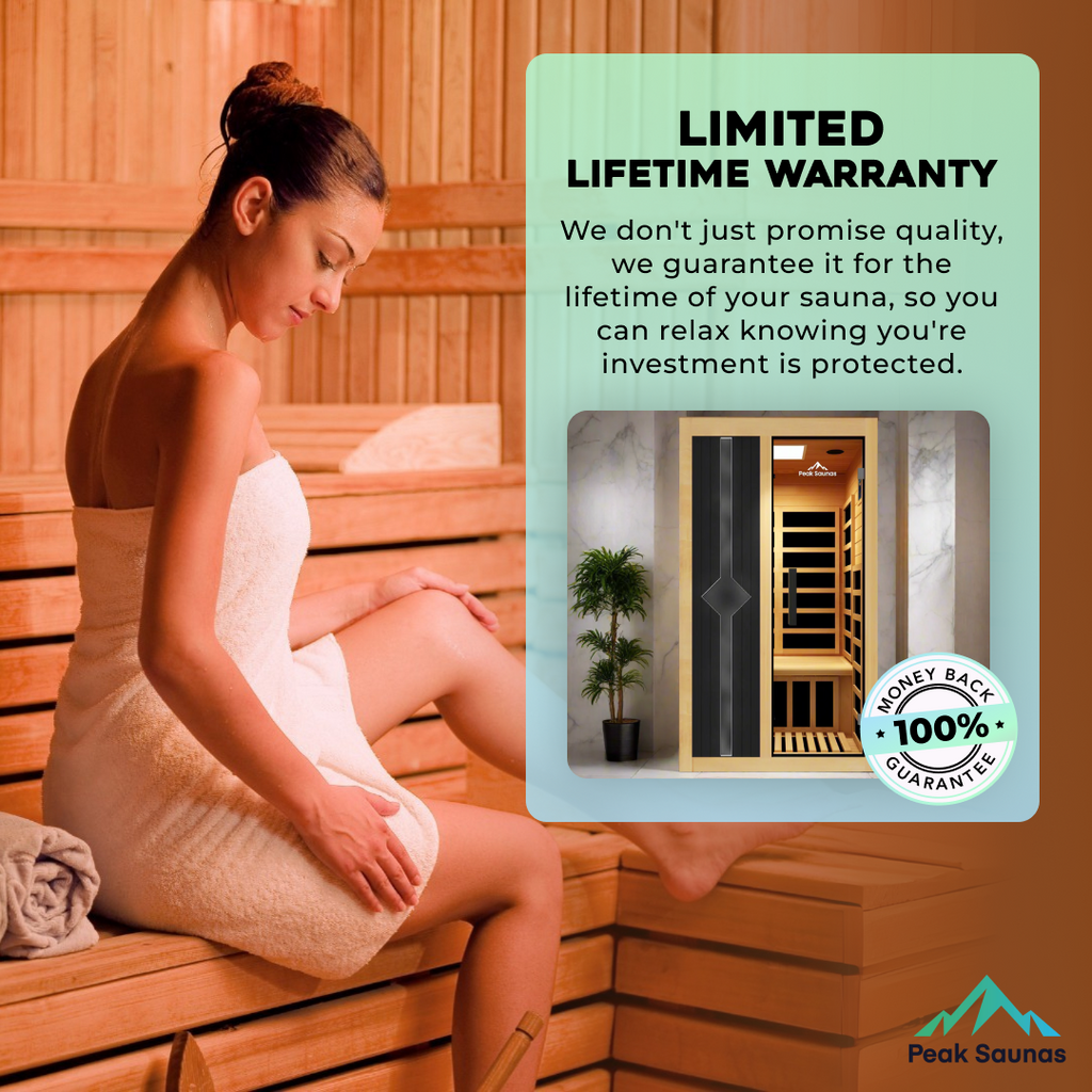 Peak Saunas Olympus 1-Person FAR Infrared Sauna with Smart WiFi App Control