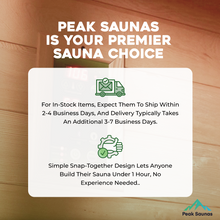 Load image into Gallery viewer, Peak Saunas Everest 2-Person Full Spectrum Infrared Sauna with Built-In XL Medical-Grade Red Light Therapy &amp; Smart WiFi App Control