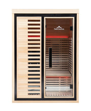 Load image into Gallery viewer, Peak Saunas Everest 2-Person Full Spectrum Infrared Sauna with Built-In XL Medical-Grade Red Light Therapy &amp; Smart WiFi App Control