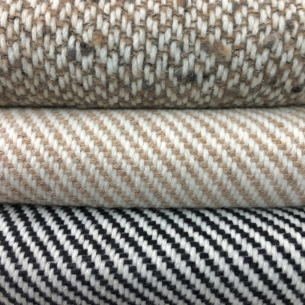 Elysian Camel Stripe Hand-Knit Alpaca Throw