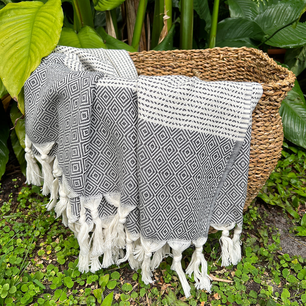 Elysian Diamond Stripe Turkish Throw