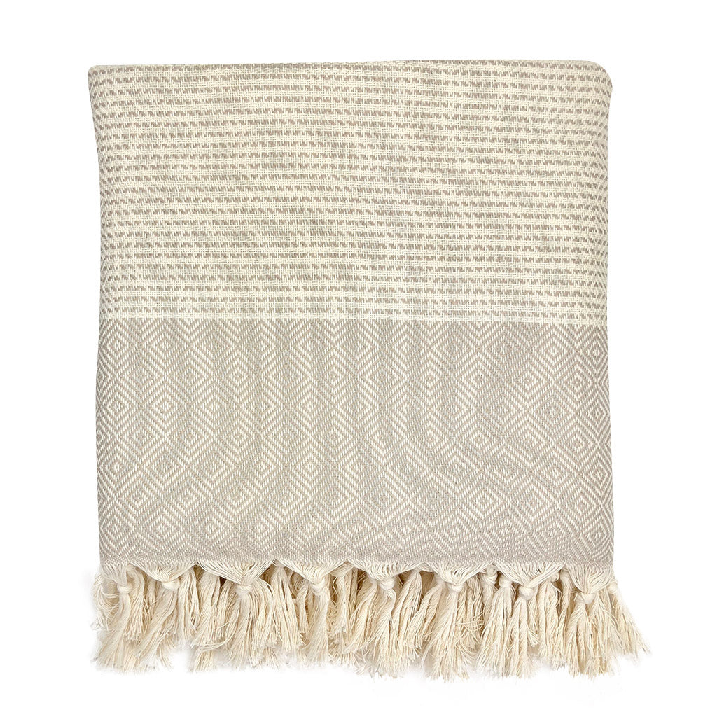 Elysian Diamond Stripe Turkish Throw