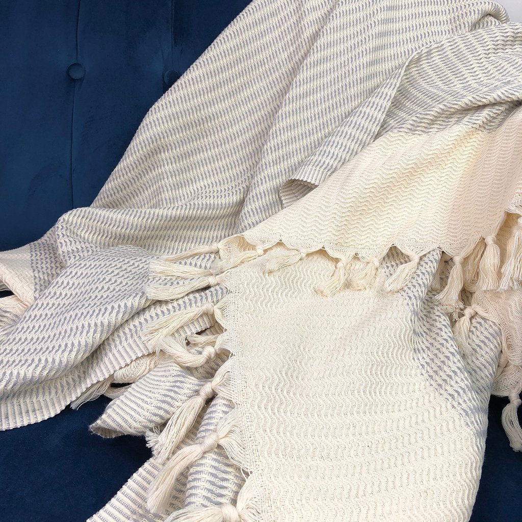 Elysian Plush Wavy Turkish Throw