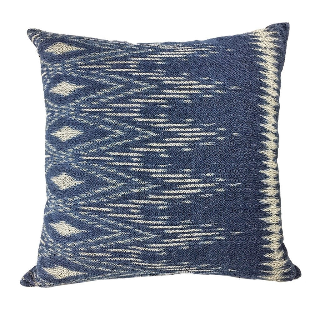 Elysian Indigo Ikat Pillow Cover