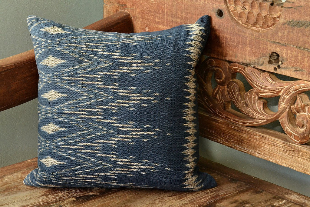 Elysian Indigo Ikat Pillow Cover