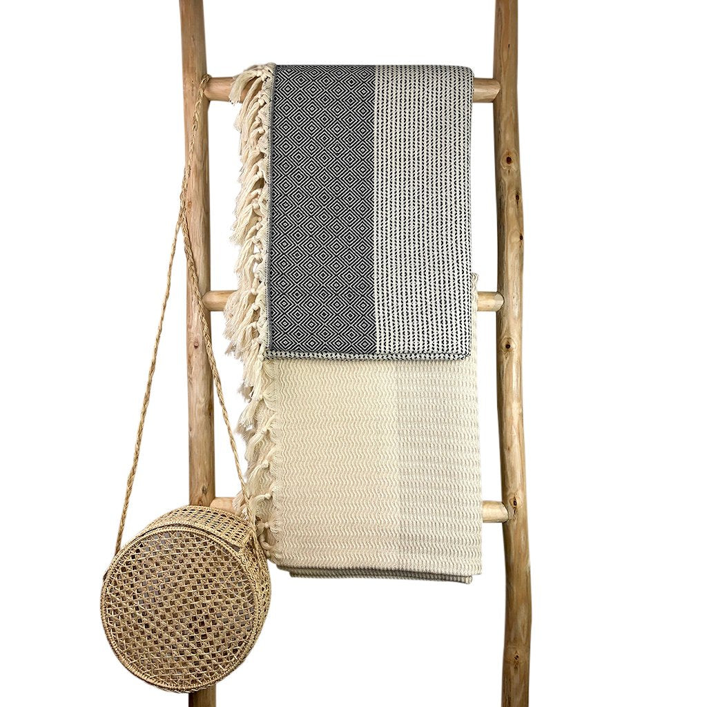 Elysian Diamond Stripe Turkish Throw
