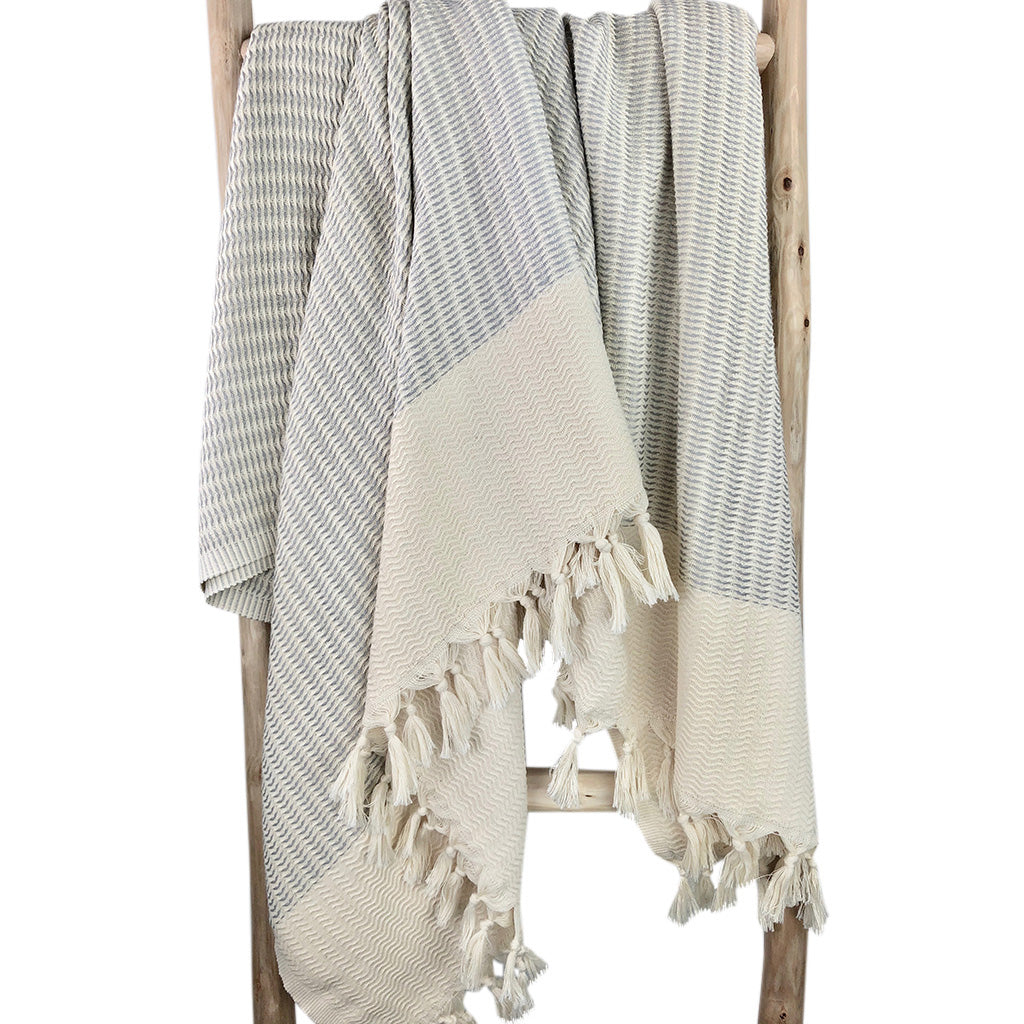 Elysian Plush Wavy Turkish Throw